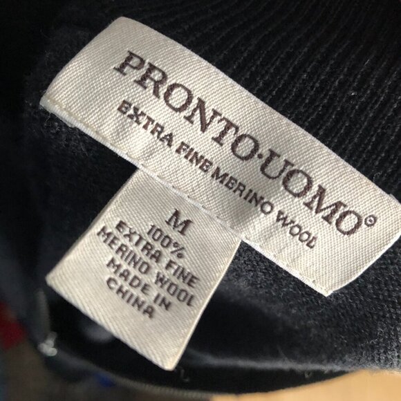 Pronto Uomo Merino Wool 1/4 Zip Sweater - Picture 3 of 3